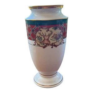 Vintage Noritake Royal Hunt White and Red Accent Vase - Picture 1 of 7