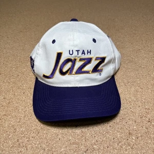 Vinatge Utah Jazz Sports Specialties Mütze White Script Snapback Cap - Bild 1 von 6
