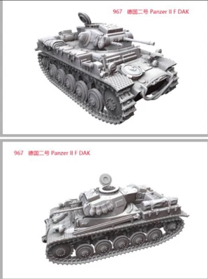 3D printing 1/72 German Panzer II-F 1941-1942 Versions DAK Unpainted model kit - Image 1 of 2