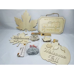 Raccolta del Ringraziamento Fette di Legno Fai da Te Arti e Mestieri Kit Ritagli Vuoti - Foto 1 di 8