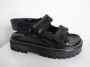 Auth DSQUARED2 Black Leather Padded Slingback sandals in size 37 - Picture 1 of 5