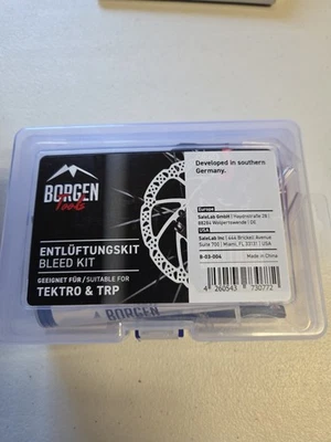 Kit de purga Borgen Tools adecuado para bicicleta Tektro y TRP nuevo Foto 1 de 4