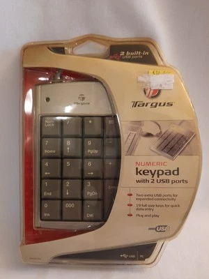 TARGUS ULTRA MINI 19KEY NUMERIC KEYPAD WITH USB HUB, BLACK - Image 1 of 4