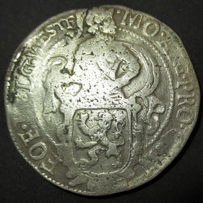 First Silver Dollar 1617 Dutch Colonial West Frisia mint 400 years old Certifica - Image 1 of 3
