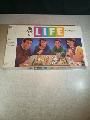 Milton Bradley el Juego de la Vida Juego de Mesa 1991 Vintage, Completo Algo de Desgaste Foto 1 de 4