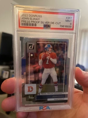 2022 Donruss John Elway Press Proof Silver Die-Cut /75 ! Sp ! PSA 9 🔥🔥🔥🔥 - Image 1 of 4