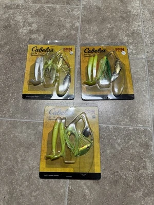 Cabela's Strike King Go-To Spinner Shad Spinnerbait Lote de 3 3/8 OZ 3/4 OZ Foto 1 de 4