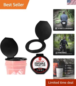 Portable Camping Toilet Seat with Lid - Ideal for Emergencies & Travel - Picture 1 of 8