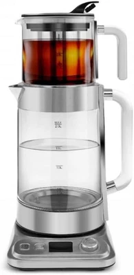 XL Glass Turkish Tea Maker and Kettle Set, 2.8L Tea Maker Machine by Refika (0.8 - image 1 of 4