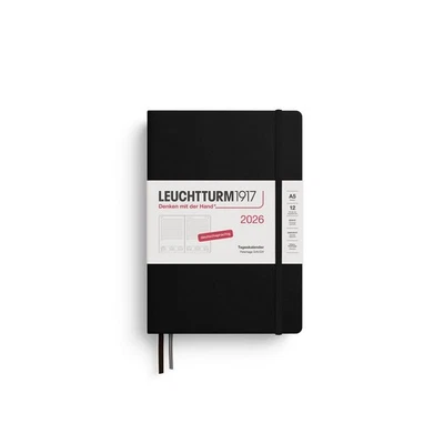 LEUCHTTURM 1917 GMBH Tageskalender Medium A5 Schwarz 2026