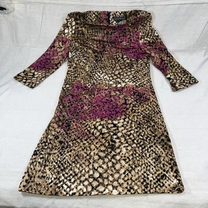 jessica howard dress size 14 Cheetah Print 3/4 Sleeves - Picture 1 of 8