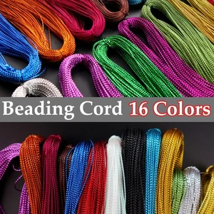 Metallic Beading Cord Braided Thread Jewelry String For Gift Tag Card Making 1mm - Picture 1 of 24