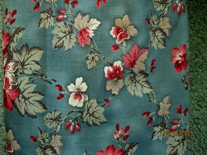 Sweet Blend by Laundry Basket Quilts for Moda red, pin, white floral on blue - Picture 1 of 1