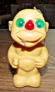 RARO Horsman 1968 Loonie Lites Troll MUÑECA VINILO RARO DIFÍCIL DE ENCONTRAR ILUMINADO AMARILLO VERDE - Imagen 1 de 10