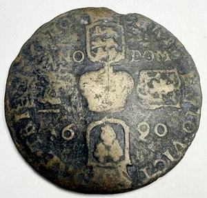 Irlanda Jaime II 1690 - Gunmoney 1 corona - Imagen 1 de 3