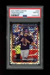 2024 Topps Chrome #202 Caleb Williams X-Fractor RC Rookie Chicago Bears PSA 10 - Foto 1 di 2