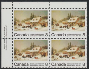 1972 Canada SC# 610 UL - Cornelius Krieghoff - Plate Block M-NH Lot # 2502 - Picture 1 of 1