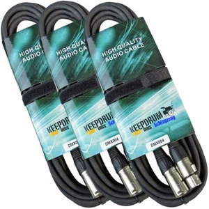 keepdrum 3x 6m cable DMX 3 polos XLR 100 ohmios - Imagen 1 de 4