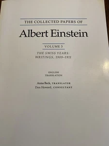 The Collected Papers of Albert Einstein Volume 3 The Swiss Years Writings PB VG - Foto 1 di 7