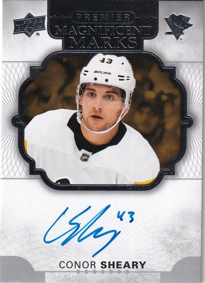 17-18 UPPER DECK MAGNIFICENT MARKS CONOR SHEARY AUTO #MM-SH PITTSBURGH PENGUINS - Image 1 of 1