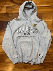 Size XL starter Vintage 1990s Iowa Hawkeyes Sweatsbirt hoodie University college - Picture 1 of 7