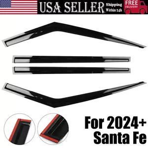 For Hyundai Santa Fe 2024+ Window Visor Vent Sun Shield Rain Guard Door Visor - Picture 1 of 12