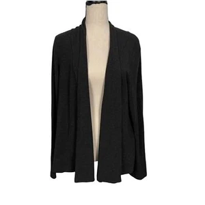 Eileen Fisher anthrazitgrau vorne offen Schalkragen Strick Cardigan Größe Medium - Bild 1 von 7