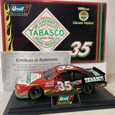 1998 Revell NASCAR #35 Todd Bodine Team Tabasco Pontiac Grand Prix Diecast 1:24. - Image 1 of 2