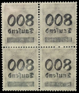 1923  Varieta'Germania 3 Reich  Quartina con stampa recto MNH**(Das1000 - Foto 1 di 3