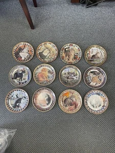 Lesley Anne Ivory 12x Collector Plates Full Collection 22 carat gold with cert - Picture 1 of 6