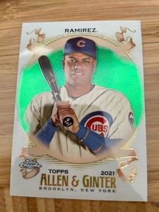 2021 Topps Allen & Ginter Chrome ARAMIS RAMIREZ Green Refractor /99 Cubs