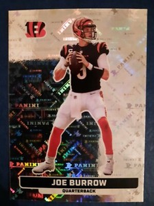 2023 Panini NFL Stickers and Cards Collection JOE BURROW Foil Sticker #128