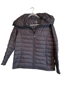 Chaqueta para mujer Curations Caravan gris medio nailon plumón abrigo empacable aislado - Imagen 1 de 8