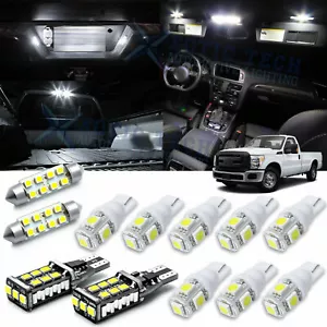 12x White LED Light Interior Package Kit For Ford F250 F350 Super Duty 1999-2016 - Picture 1 of 12