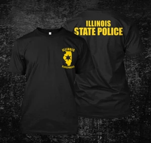 illinois police state - individuelles schwarzes Herren T-Shirt Tee - Bild 1 von 4