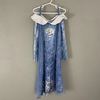 Disney’s Frozen Elsa Princess Dress Velvet Faux Fur Collar Long Sleeve Size S - Image 1 of 4