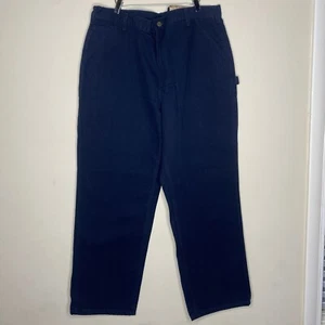 NWT Carhartt Loose Original Fit Washed Duck Work Dungaree/Pants Size 40X32 Black - Picture 1 of 8