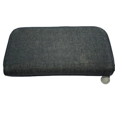 Подлинный Bvlgari коричневый и черный холст молнии вокруг длинный бумажник - Изображение 1 из 4