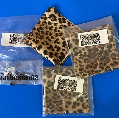 Juego de servilletas de satén de leopardo Ambesonne 12 x 12 en 3 paquetes de 4- servilletas nuevas con etiquetas otras @ Foto 1 de 4