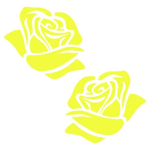 Rose Flower Decal - 2 Pack of Flower Bloom Stickers - Choose Color Size - Picture 1 of 19