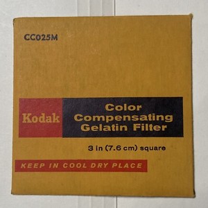 Kodak CC025M Color Compensating Gelatin Filter 3 In Square NEW Sealed