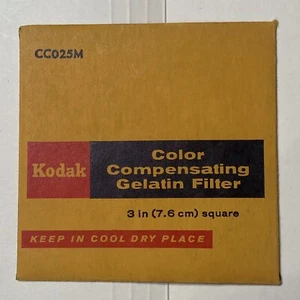 Kodak CC025M Color Compensating Gelatin Filter 3 In Square NEW Sealed - Picture 1 of 2
