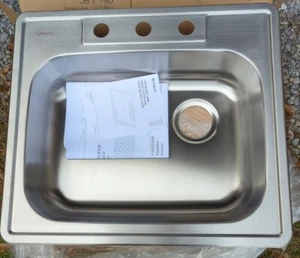 Aspen 25" Top Mount Stainless Steel Sink - Picture 1 of 1