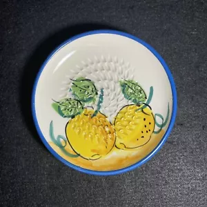 Ceramic Ginger Garlic Grater Hand Painted Lemons Elaboracion Artesanal Spain - Picture 1 of 4