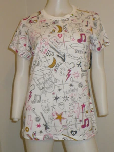 NEW! HURLEY T-SHIRT KOOKARACHA MUSIC SKETCH BLACK DRAWN LOGO LARGE LRG - Picture 1 of 6