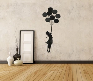 Banksy fliegende Mädchen Ballons SCHABLONE extra große Vorlage Wandkunst - Bild 1 von 4