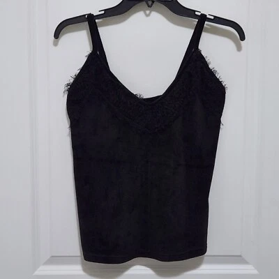 Pineapple Women's XL Velour Cami Lace Trim Sleeveless Tank Whimsigoth - Image 1 of 4