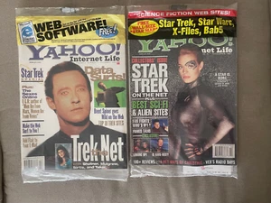 LOT OF 2 YAHOO INTERNET LIFE magazines, 1996 Star Trek, 97 JERI RYAN, Still Seal - Picture 1 of 2