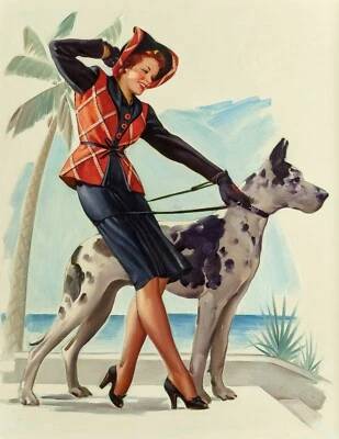 NEW Gil Elvgren Vintage Model Pin Up Girl Poster Art Print Canvas Free Shipping - Image 1 of 3