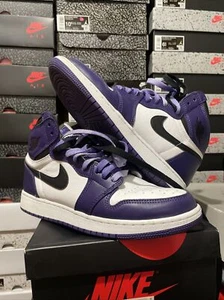 Nike Air Jordan 1 High OG GS 'Court Purple 2.0' 575441-500 Jugend Größe 7Y - Bild 1 von 5